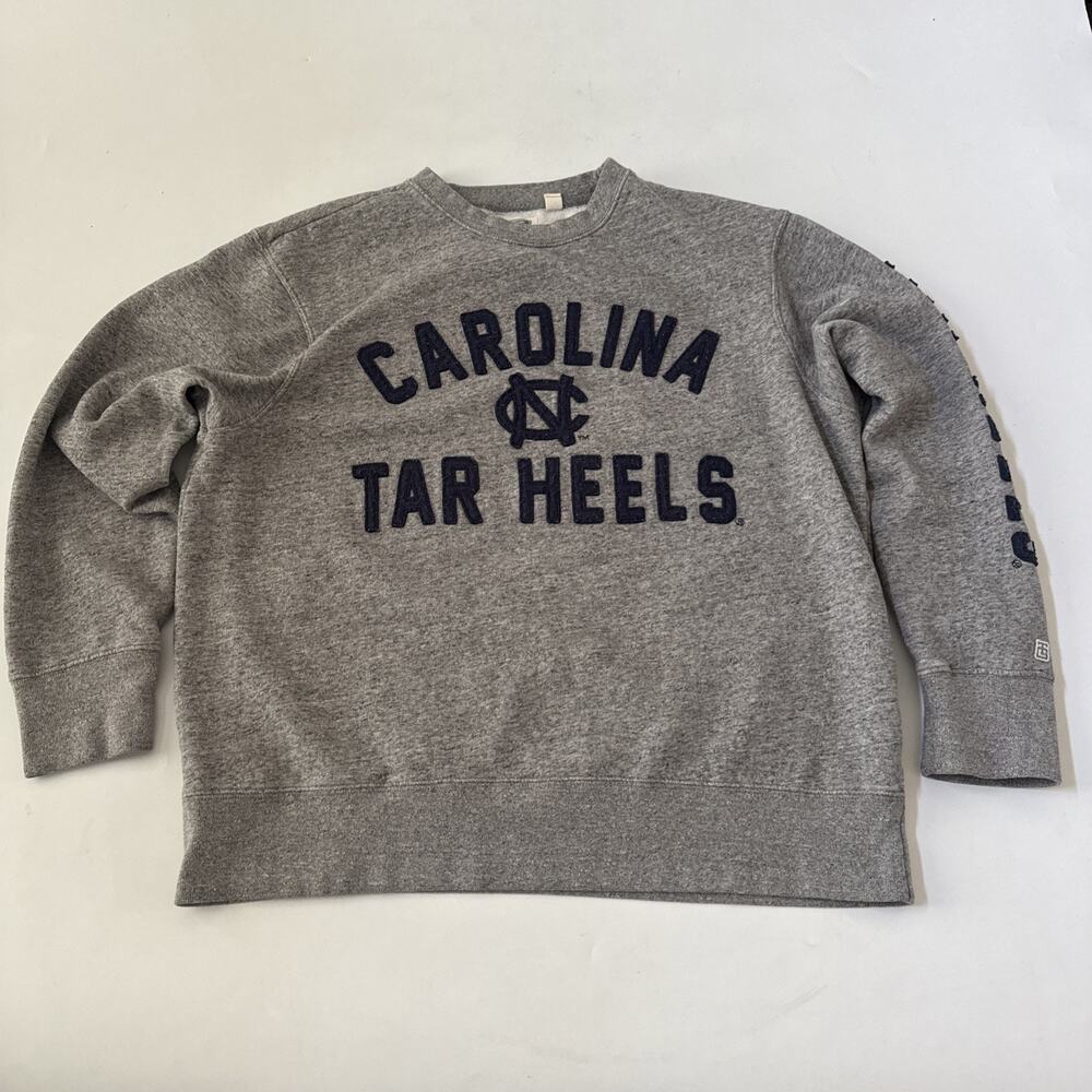 Tailgate Carolina Tar Heels Crew Neck Sweatshirt Unisex XL Heathered‎ Gray